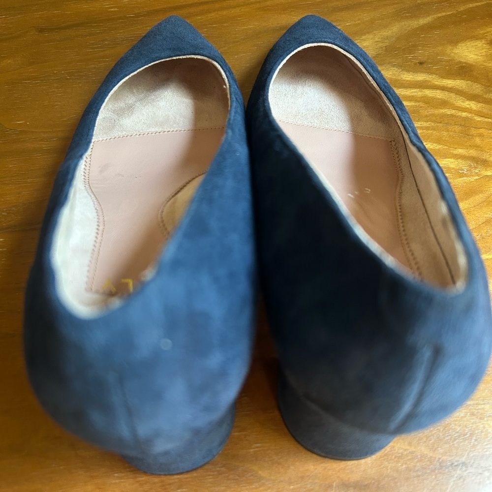 NWOT Ally Shoes Noble Suede Lower Block Heel | women’s size: 38.5 C | navy - Picture 10 of 15